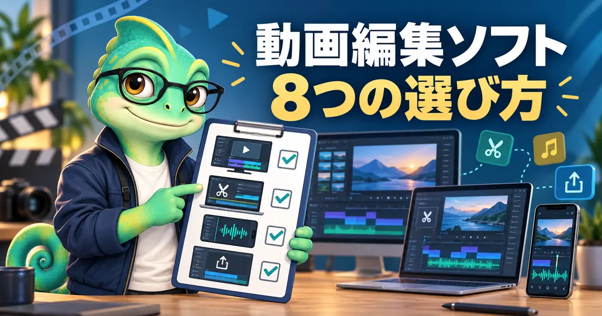 初心者向けの動画編集ソフトの選び方を案内するカメロ